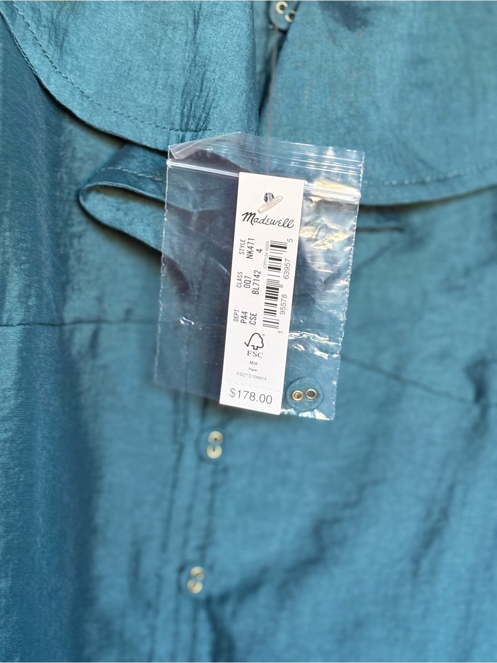 Madewell Ruffle Button-Front Mini Dress - Picture 8 of 8